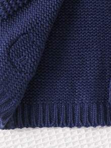 Cozy Pixies Baby Boy Cartoon Bear Pattern V-Neck Long Sleeve Cardigan Sweater