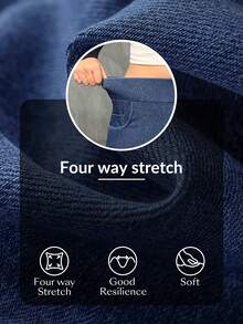 Flexra Plus Size High Stretch Knit Wide Leg Boyfriend Jeans - Medium Wash - View 8