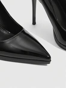 CUCCOO SZL Classic Elegant Pointed Toe High Heels For Christmas - Black - View 5