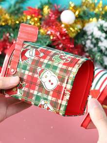 Joivida 1 Piece Of Christmas Decorative Item,Tin Mailbox Box, Wrought Iron Mailbox Can, Gift Cartoon Candy Box