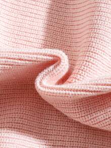 Souflis Souflis Suéter de niña para otoño/invierno, linda parte superior de manga larga con cuello redondo para bebé niña, suéter con decoración floral delicada, ropa exterior para bebé niña adecuada para fiestas y uso diario, puede usarse como regalo - Rosa - Ver 6