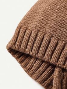 Cozy Pixies 1 Stück rote Schleife Weihnachts Baskenmütze für Mädchen Säuglinge Kleinkinder, Kinder und Baby gestrickte Mütze, Neugeborene Outdoor gestrickte Mütze, Winter warme Mütze für den täglichen Weg