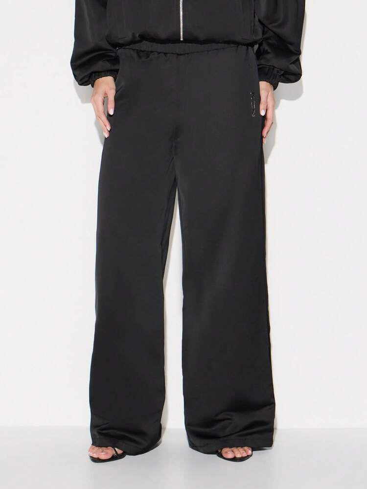 KIZN Satin Wide Leg Palazzo Pants
