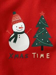 Cozy Pixies Newborn Baby Girl 2pcs/Set Floral Print Soft Knit Crew Neck Long Sleeve Pullover Top Lightweight Long Sleeve Tshirt For Baby Christmas Baby Clothes Baby Tops Baby Boy Full Sleeve Tshirts Baby Shirt Sets - Beige - View 6