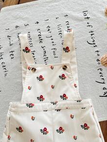 Babygirl Cute Versatile Khaki Ditsy Floral Romper