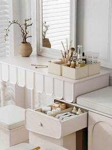 可折叠收纳盒布艺衣柜整理器抽屉隔断适用于衣服内衣胸罩袜子内衣白色或米色节省空间衣柜收纳家居装饰宿舍必备家居礼物 - 米色 - 查看 7