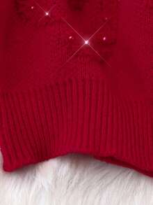 GENKIRA Lässiger Pullover mit Nieten in Herzform - Rot - Übersicht 6