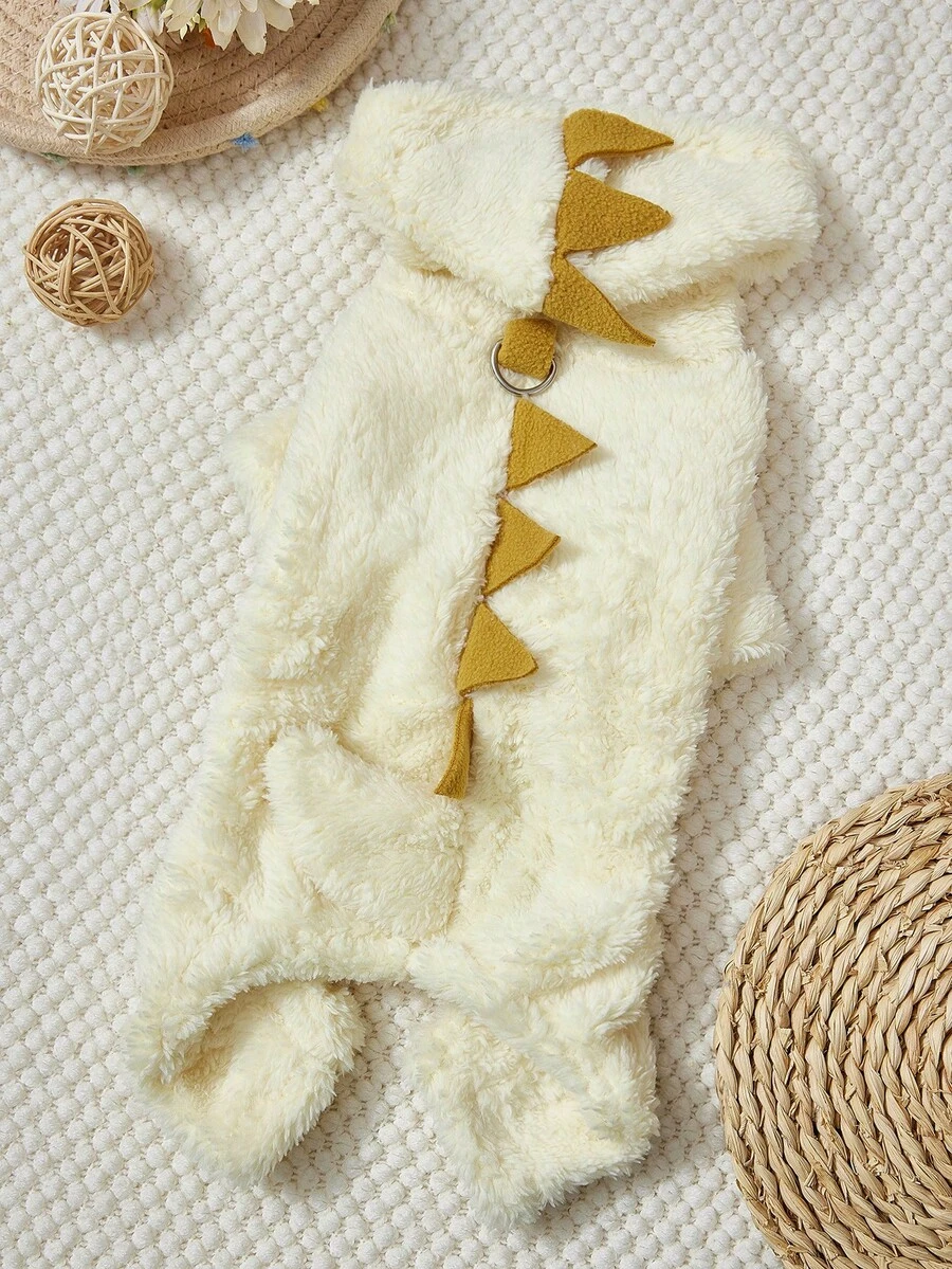 PETSIN 秋冬四足抓绒宠物连体衣 - 加厚保暖防风连体衣，适合小型犬、猫和小动物 | 可爱舒适的室内/室外全身睡衣