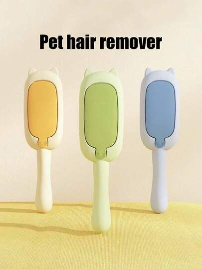 PETSIN Escova removedora de pelos estáticos para animais de estimação (1 unidade), rolo adesivo para pelos de animais, escova removedora de pelos bidirecional com adsorção estática, rolo adesivo para roupas e sofás, rolo em L para cães e gatos, acessórios para animais de estimação