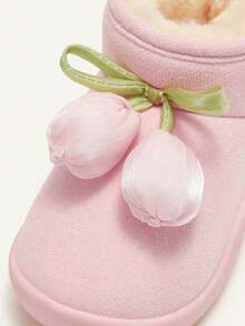 Cozy Pixies Autumn/Winter All-Match Casual Fashion Versatile Plush Thickened Warm Cute Soft Baby Snow Boots, Ankle Boots, Slippers