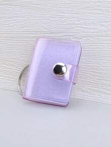 16 - Page 1 - Inch Shiny White Mini Photo Album Keychain, A Simple And Delicate Insert - Type Document Storage Album For Students, Which Can Be Put Into Bags. - Clear - View 5
