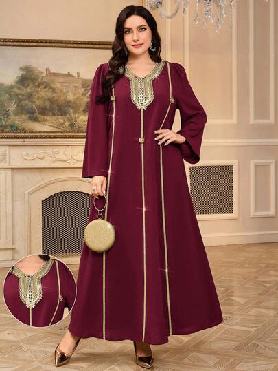 Al Najma 大码女式土耳其长裙和阿拉伯传统长袍