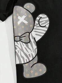 Manfinity NXTstreet 男士针织短袖T恤和裤子套装 夏季服装，舒适情侣装 - 灰色 - 查看 4