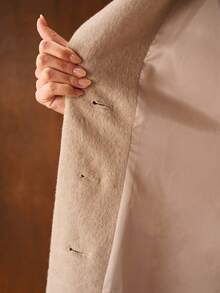 MOTF PREMIUM Abrigo largo de mujer de un solo botonadura, elegante y casual, para otoño/invierno