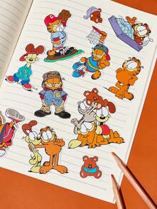 GARFIELD | SHEIN 可爱卡通贴纸包、装饰贴纸、贴花包适用于手机壳、笔记本电脑艺术、DIY工艺相册、子弹日记、计划剪贴簿 - 彩色 - 查看 4