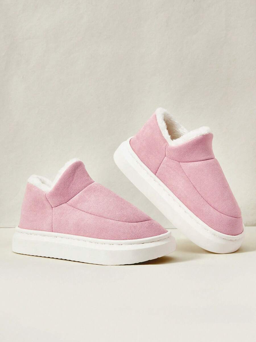 Cuccoo New Thick Sole Outdoor Snow Boots, Warm Thermal Lined Indoor Slippers, Anti-Slip Winter Home Shoes For Women