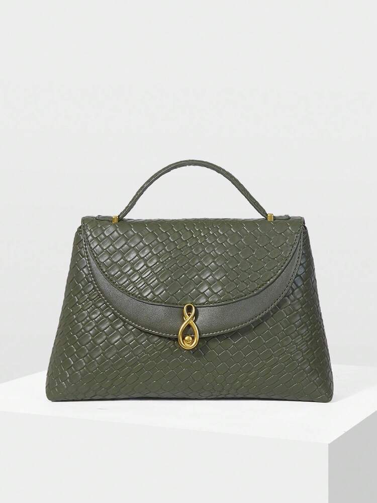 TEXTURED PU LEATHER HANDBAG