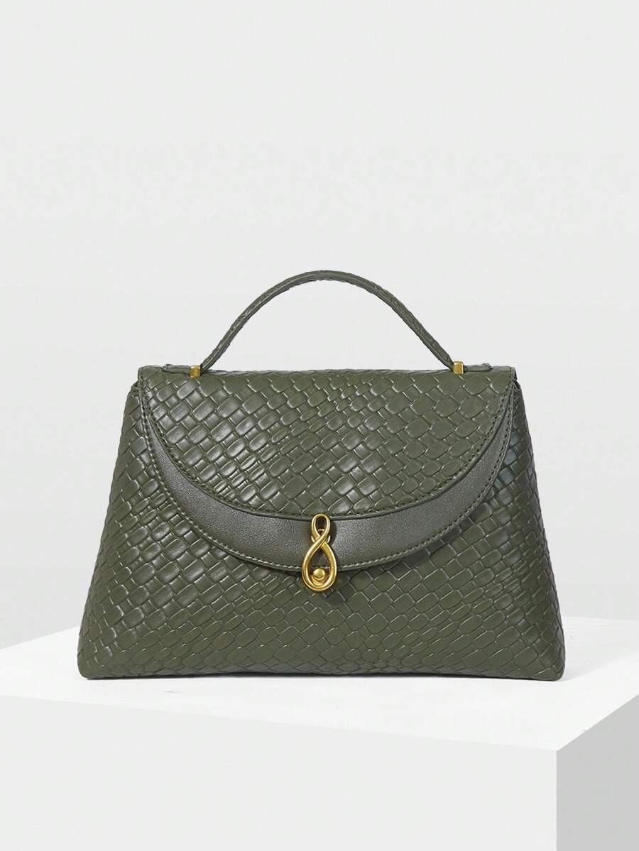 MOTF PREMIUM TEXTURED PU LEATHER HANDBAG - walnut green - View 2