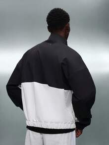 PLAYBOY X SUMWON Veste à col entonnoir zippée color block, streetwear d'hiver