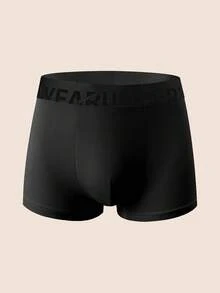 Manfinity Underwear&Sleepwear Basics 6pcs/Pack Plus Size Men's Assorted Color Letter Waistband Boxer Briefs - Multicolor - View 8