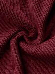 SHEIN Clasi Maglia basic donna con colletto traforato, tinta unita, casual business, abbigliamento da lavoro, abito da invitata a matrimonio autunnale