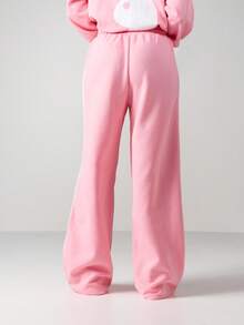 Missguided x Playboy Oversized Wide Leg Jogger Sweatpants With Side Stripe Detail For Casual Loungewear