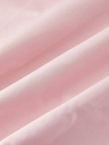 SHEIN MOD 杏色露背蝴蝶结缎面中长连衣裙 - 粉色 - 查看 4