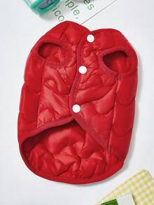 PETSIN Comoda pettorina autunnale/invernale per animali domestici - Carina, traspirante e facile da indossare, adatta per cani di piccola taglia, gatti e altri animali domestici di piccole dimensioni, ottima per uso quotidiano sia in casa che all'aperto - Rosso - Visualizzare 2