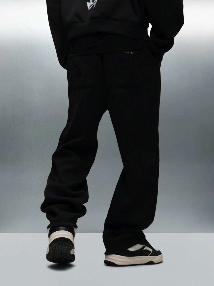 PLAYBOY X SUMWON Loose Fit Suedette Drawstring Sweatpants With Side Pockets Relaxed Elastic Waist Joggers For Casual Winter Autumn Comfort