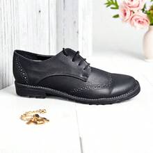 Women Oxfords Shoes - Black - View 4