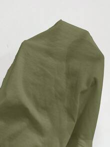 Coolane 女式夏季乡村音乐会外出海滩装波西米亚风基本款简约水洗 100% 纯棉白色裤子弧形下摆裤 - 綠色 - 查看 8