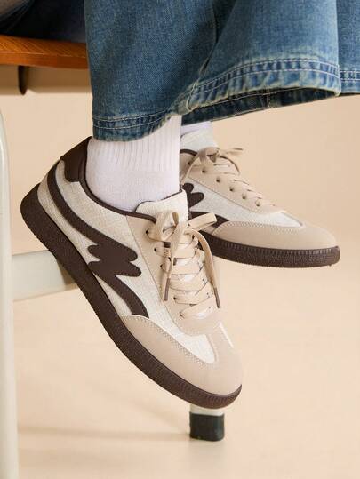 CUCCOO EASI 2025年新款春季女款复古百搭休闲运动平底鞋