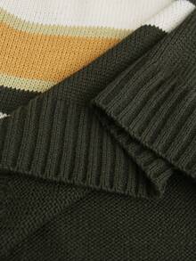 Manfinity Homme 男士休闲宽松圆领长袖套头衫，秋冬 - 彩色 - 查看 7