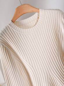 CosyJoli Plus-Size Woolen Dresses, Casual Dresses, Women's Autumn And Winter Clothing, Long-Sleeved Dresses, Warm Clothing