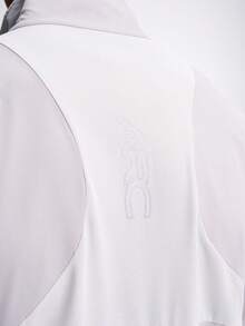 Men's Casual Minimalist Zip-Up Long Sleeve T-Shirt, ARC-1085-SLV - Light Grey - View 5