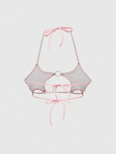 Grunge Punk Punk Pentagram Rivet Lace-Up Sexy Bralette