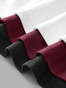 SHEIN EZwear 3 件套女士深 V 领修身休闲长袖 T 恤套装，适合春秋季 - 彩色 - 查看 10