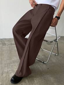 Claim Dot Quần âu nam trơn màu - màu nâu - Xem 5