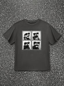 女士圆领落肩 T 恤，简约时尚休闲日常穿着