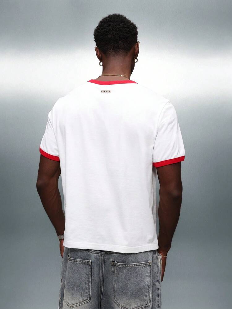 PLAYBOY X SUMWON Racing Club Print Tee With Red Trim