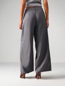 MISSGUIDED Hochtaillierte, weite Palazzo-Hosen für Damen, Büro, Business, professionelle Arbeitshosen