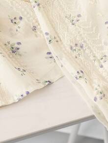 SHEIN Clasi Blusa elegante bordada para mujer de talla grande, de verano