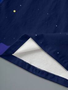 BABY SHARK X SHEIN 小男孩可爱字母和鲨鱼印花圆领短袖T恤，夏季 - 白色 - 查看 6