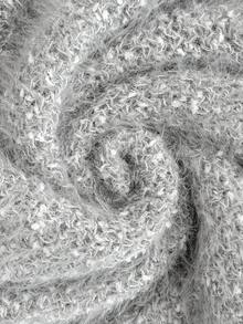 Franclia Women's Elegant Cute Sweet Lady Date Daily Thanksgiving Party Christmas New Year Simple Design Raglan Flared Sleeves Ribbon Tie Bow Solid Color Gray Pullover Floral Yarn Knitted Short Loose Plus Size Sweater Dress, Fall Winter