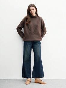 CUCCOO BIZCHIC Giày lười đế vuông màu mơ thời trang nữ có khóa cài phong cách cổ điển thoải mái tối giản - Màu be - Xem 10