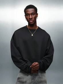 PLAYBOY X SUMWON 兔子标志设计短款运动衫长袖休闲街头服饰 - 黑色 - 查看 3