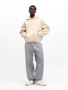 SUMWON Felpa oversize con cappuccio e tasca centrale con coulisse, per abbigliamento casual da strada