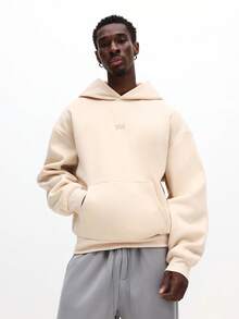 SUMWON Felpa oversize con cappuccio e tasca centrale con coulisse, per abbigliamento casual da strada