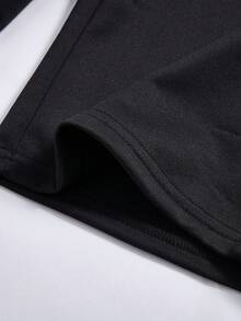 SHEIN 2pcs/Set Tween Girls ME Loose Design Asymmetric Shoulder Colorblock Print Long Sleeve Top And Wide Leg Pants Set, Casual For Daily, Commute, Vacation, Hangout, Street Style, Autumn/Winter