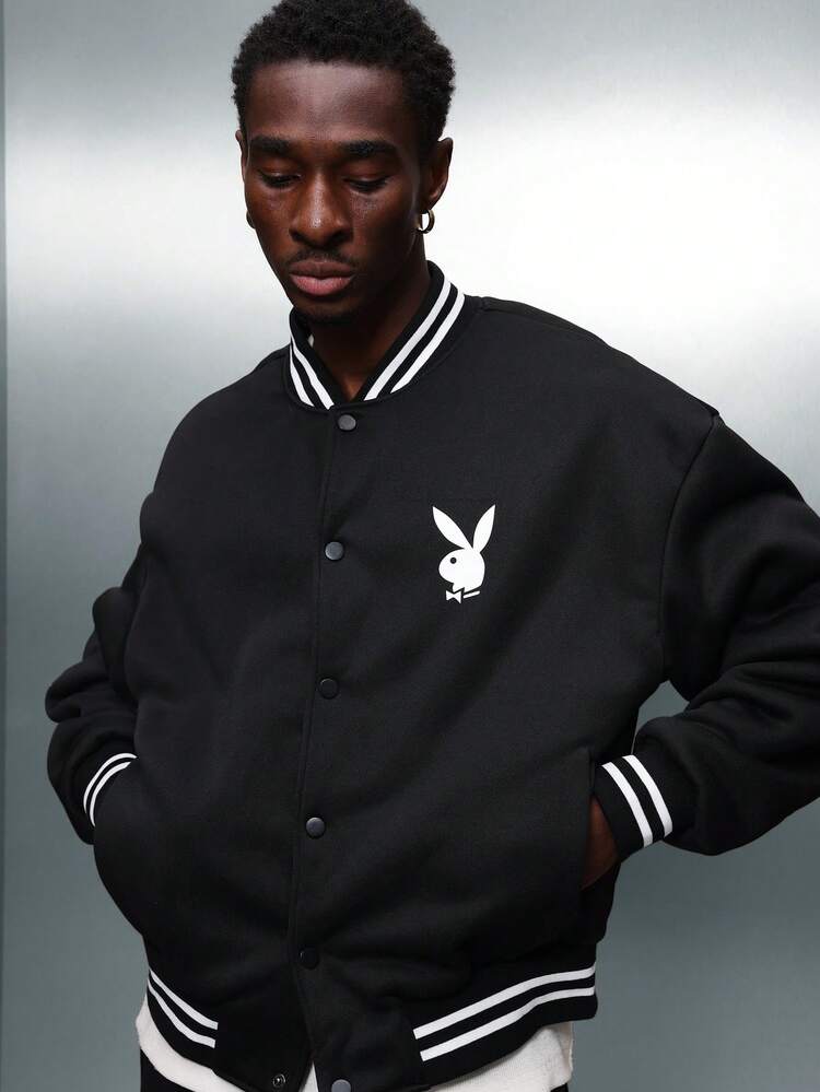 PLAYBOY X SUMWON Heavyweight Varsity Jacket With Bunny Logo